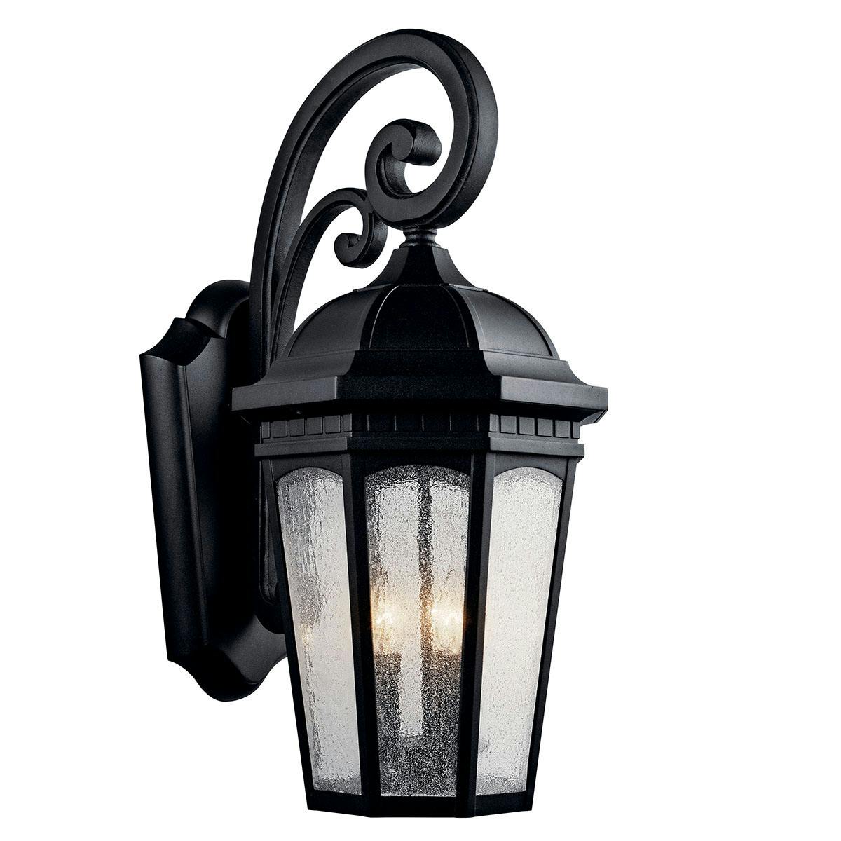 Courtyard 26.5" Wall Light Black on a white background