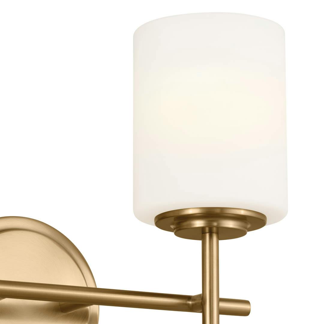 Ali 11.5" 2 Light Vanity Brushed Natural Brass on a white background