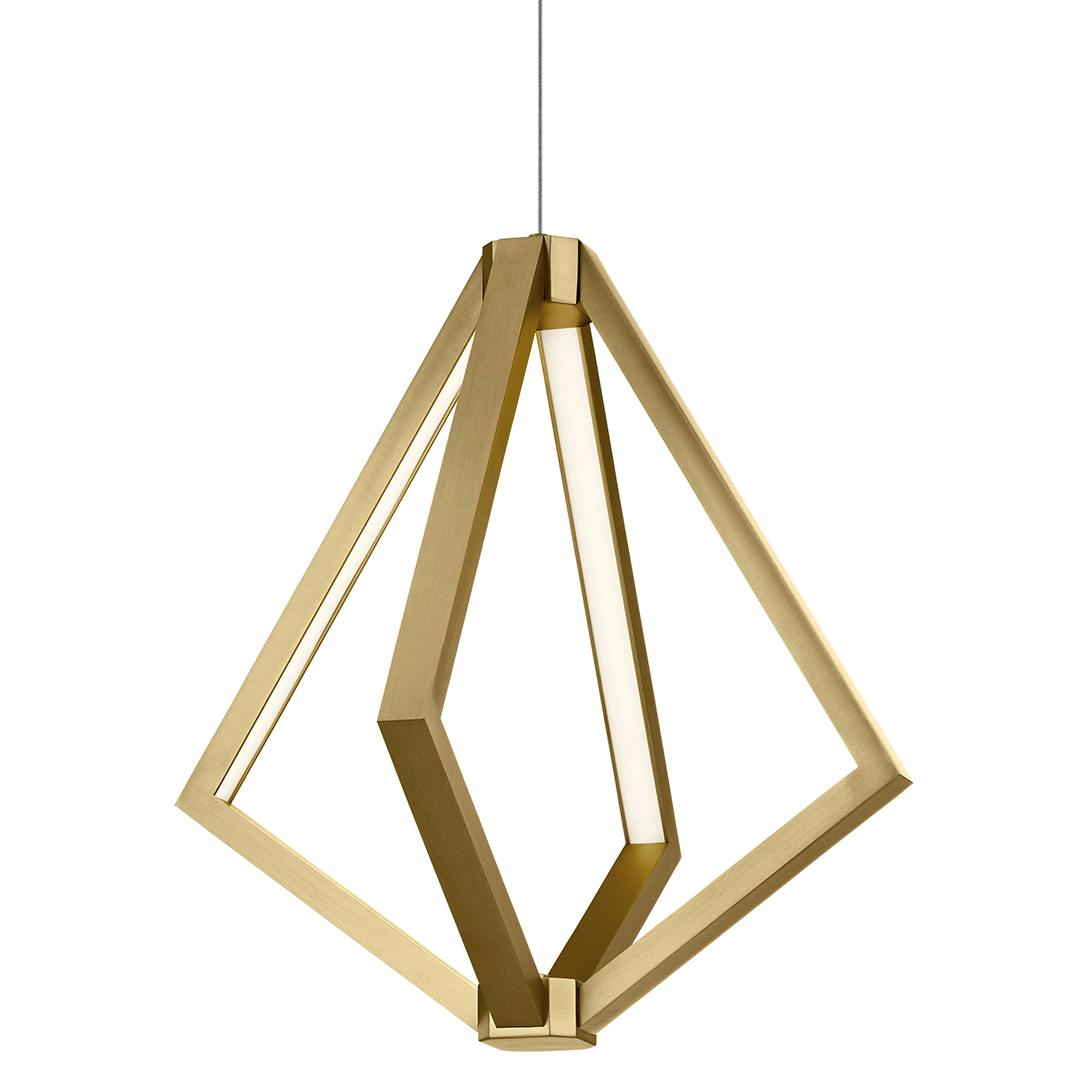 Everest 19.75" Small LED Pendant Gold on a white background