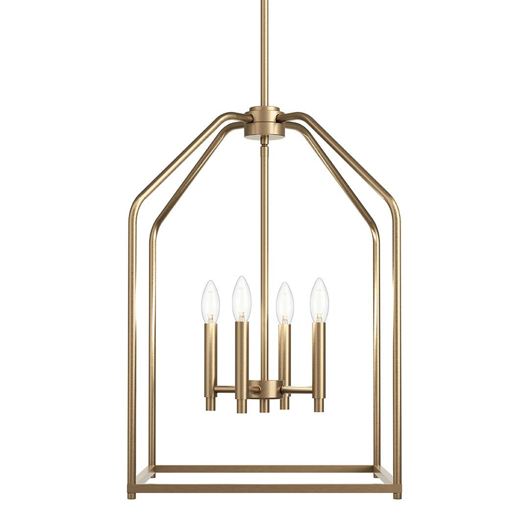 Living room featuring the Madden 25.5" 4 Light Pendant in Champagne Bronze