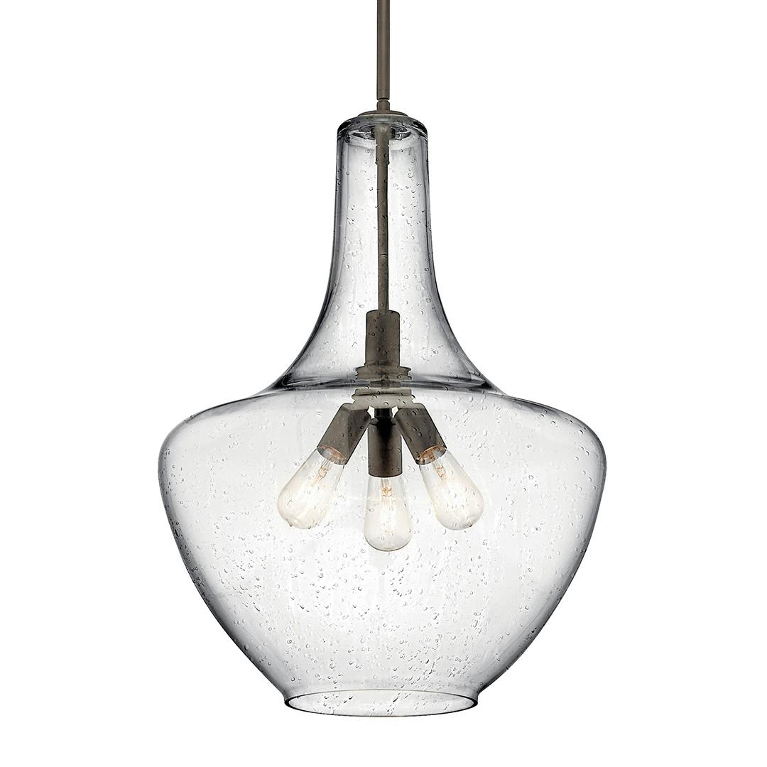 Everly 27.5" 3 Light Pendant Olde Bronze on a white background