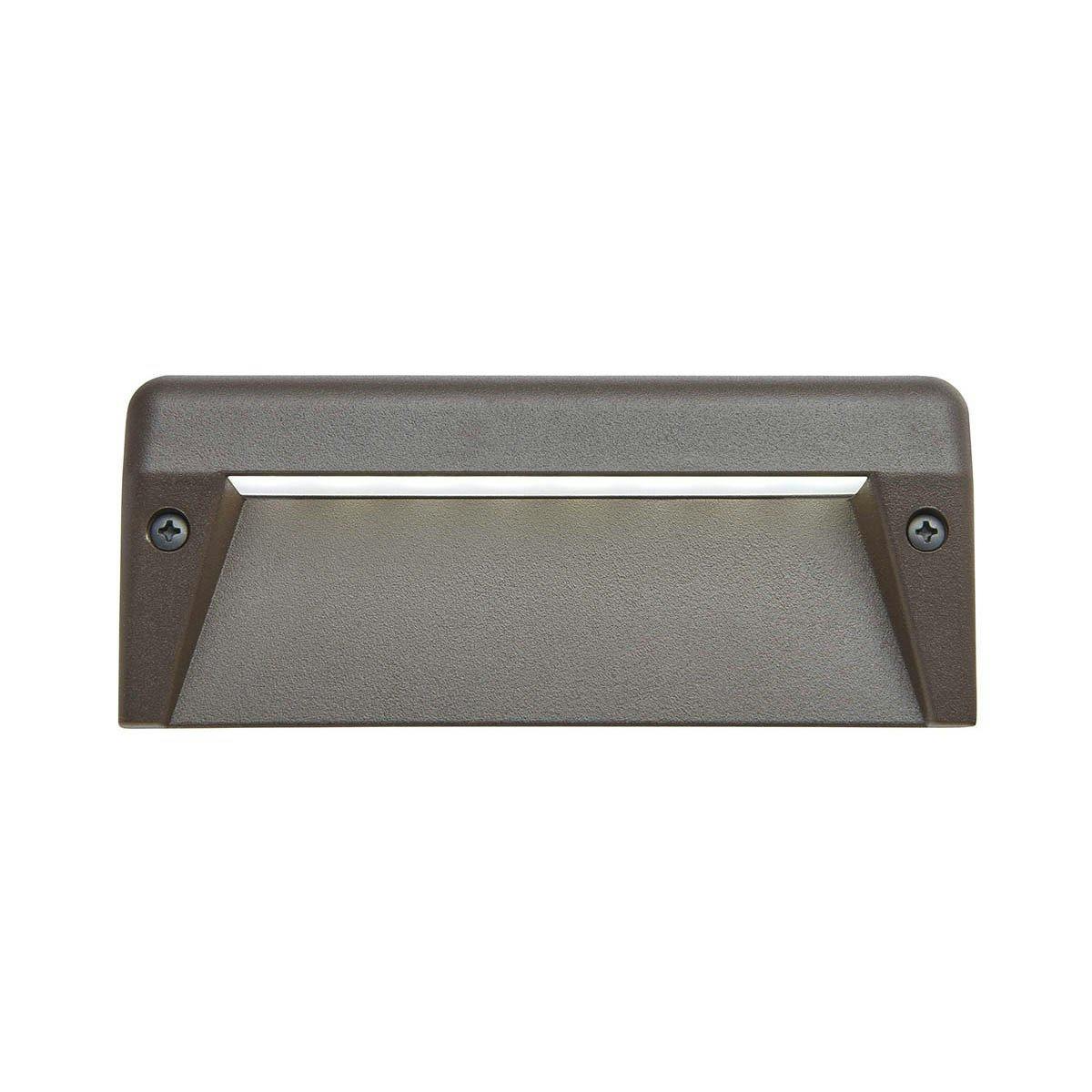 Front view of the 3000K LED Surface Mount Step Light Bronze on a white background