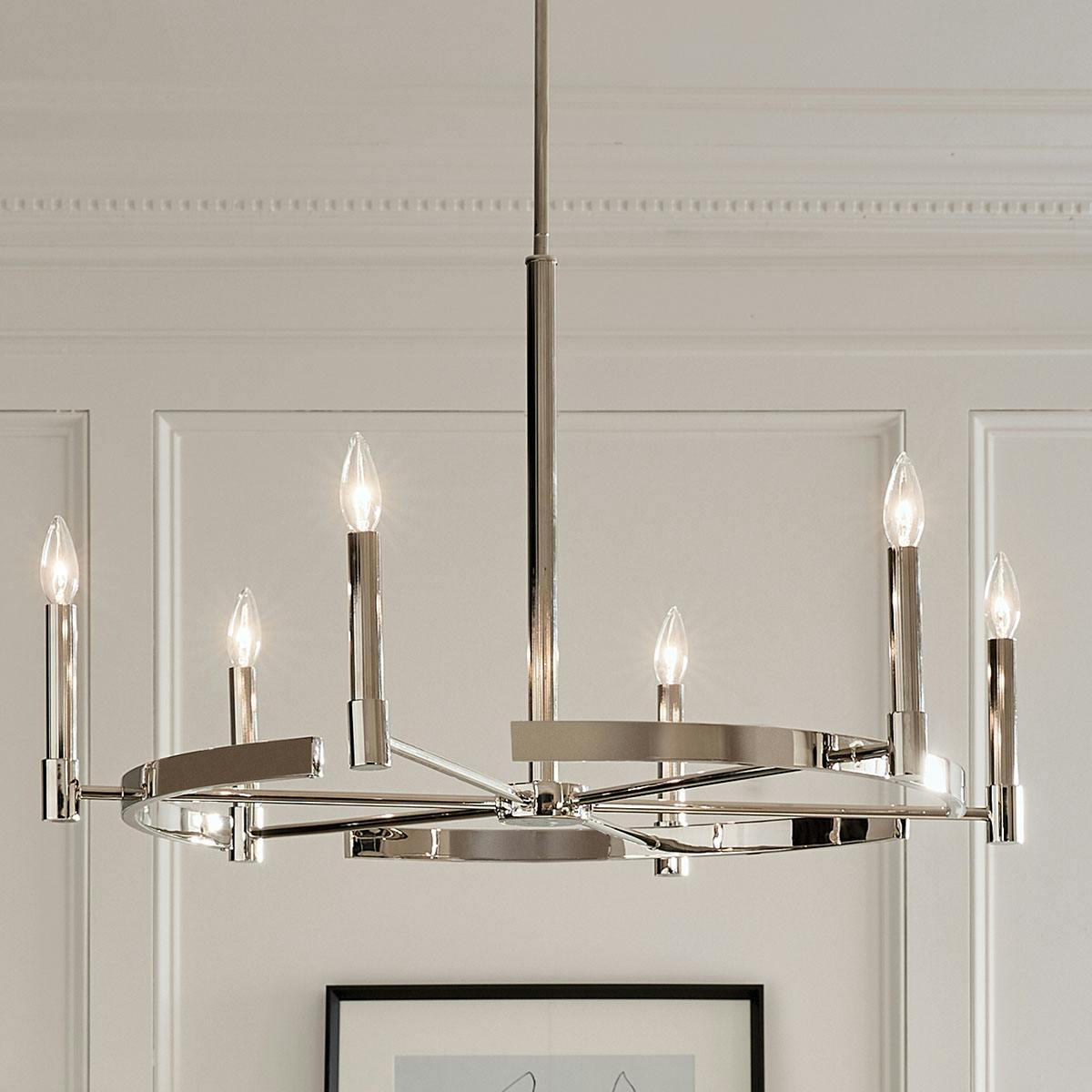 Day time Dining Room image featuring Tolani chandelier 52427PN