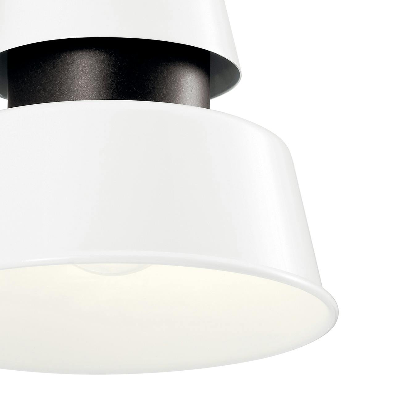 Close up view of the Lozano 9.75" 1 Light Wall Light White on a white background