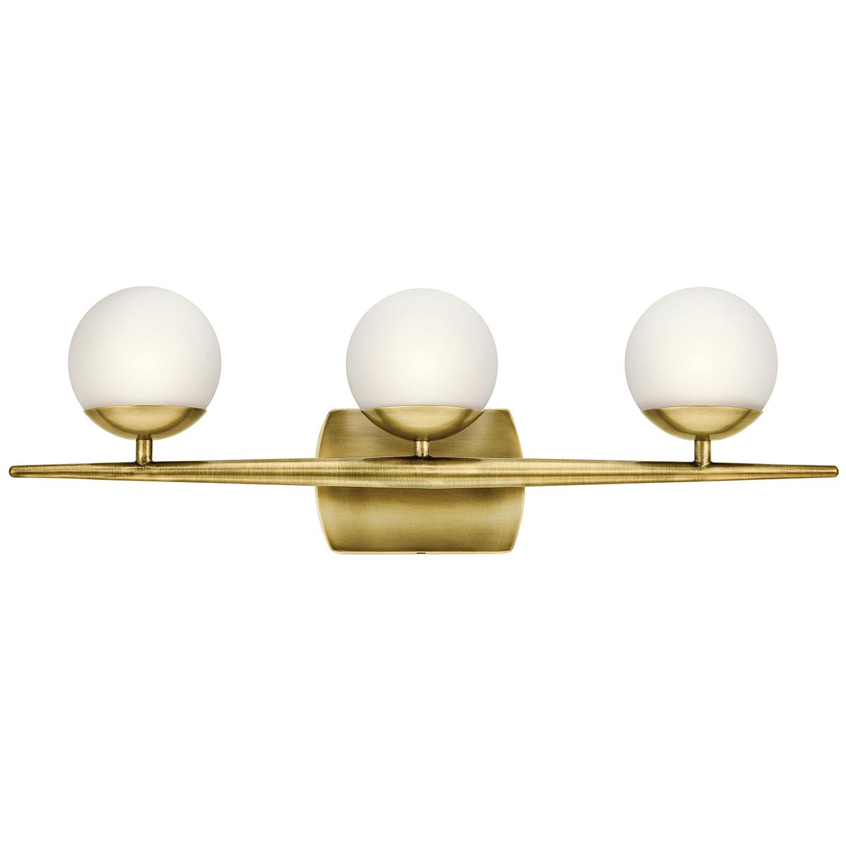 Front view of the Jasper 24.5" Halogen Vanity Light Brass on a white background