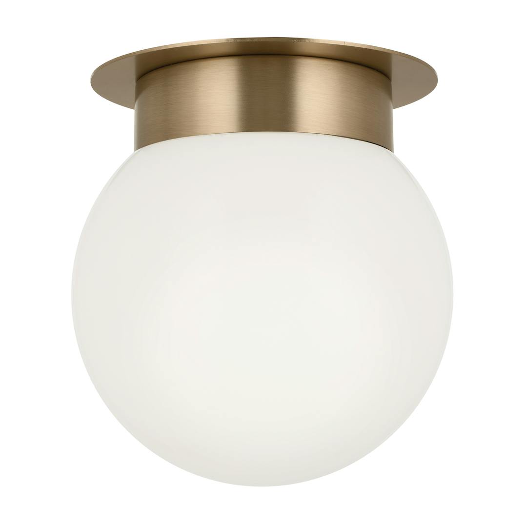 Albers 8.0 Inch 1 Light Flush mount with Opal Glass in Champagne Bronze on a white background