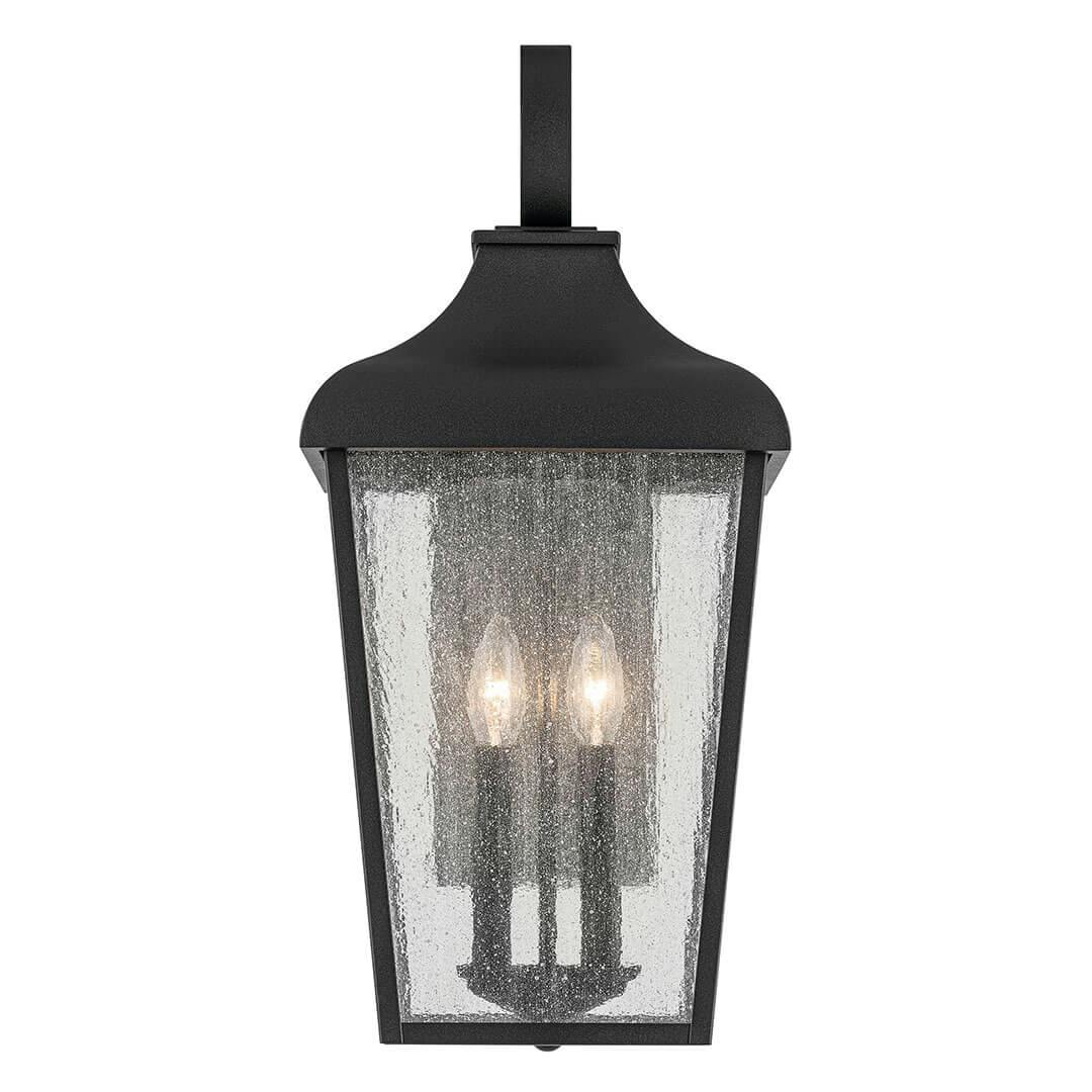 Front view of the Forestdale 21.5" 2-Light Outdoor Wall Light in Textured Black on a white background