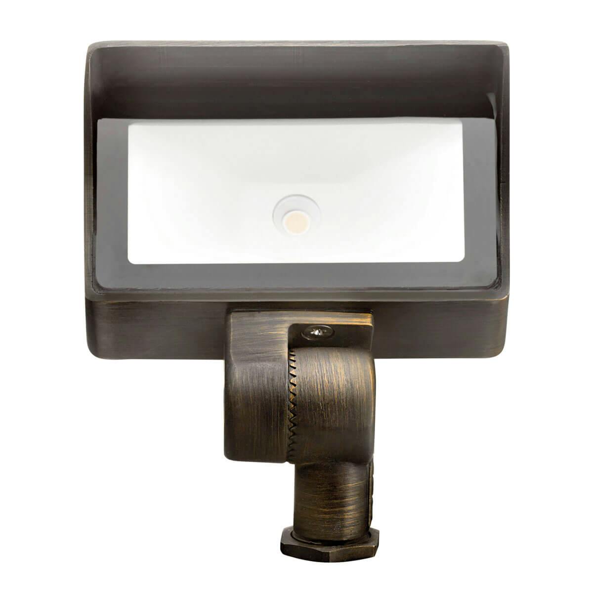 Front view of the VLO 2700K LED Mini Wall Wash Brass on a white background