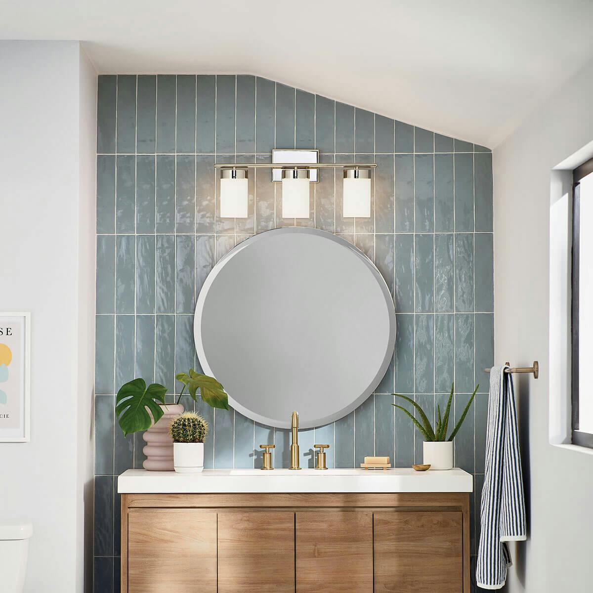 Day time Bathroom image featuring Ciona vanity light 55112PN