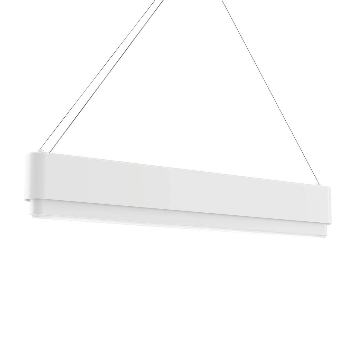 Walman 35.5" LED Linear Pendant White on a white background