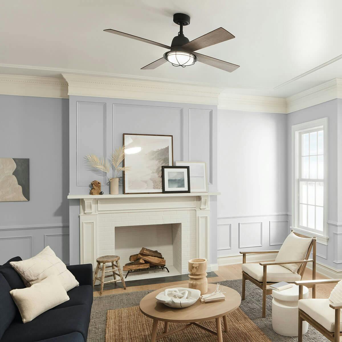 Day time living room featuring Parlour ceiling fan 300320