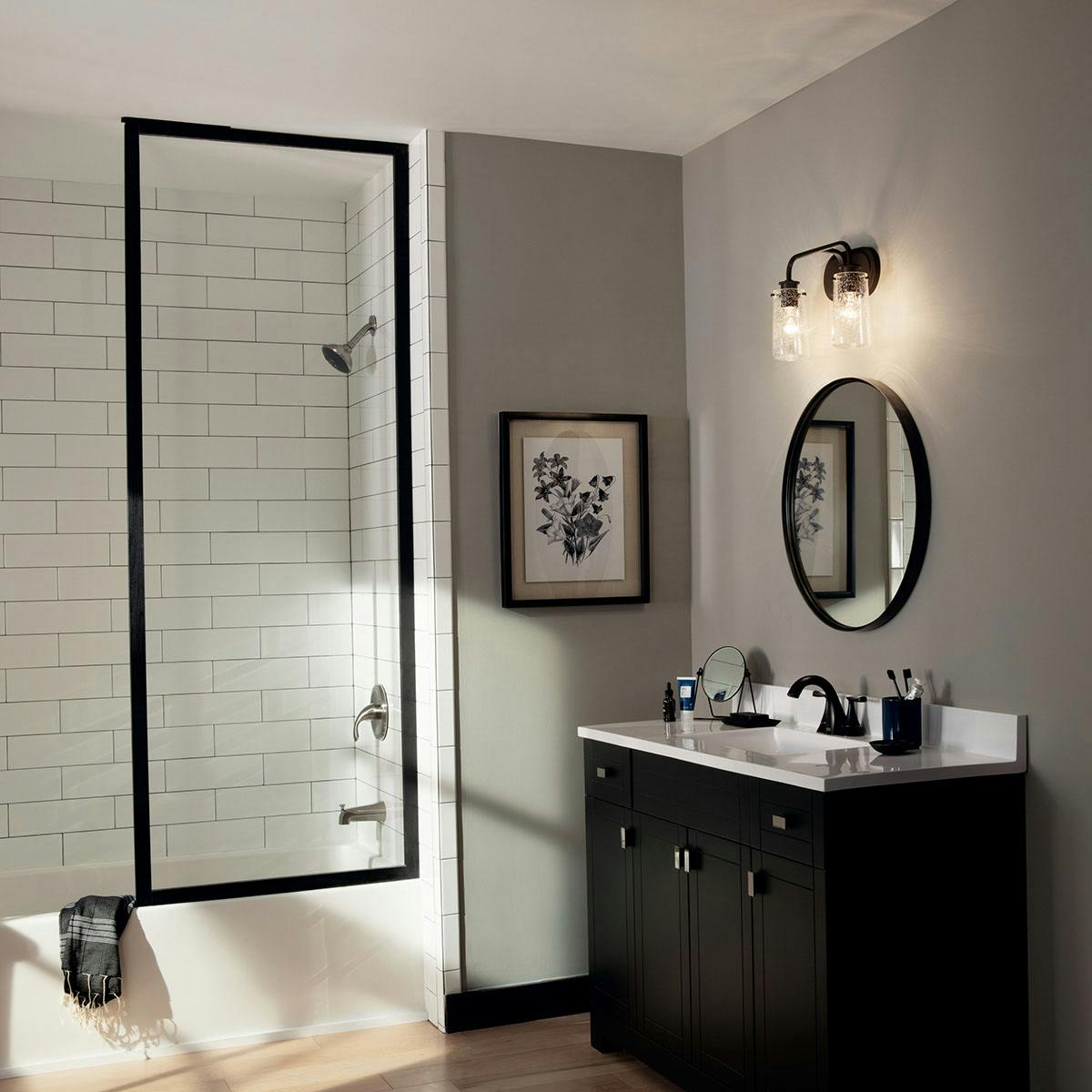 Day time Bathroom featuring Braelyn vanity light 45458OZ