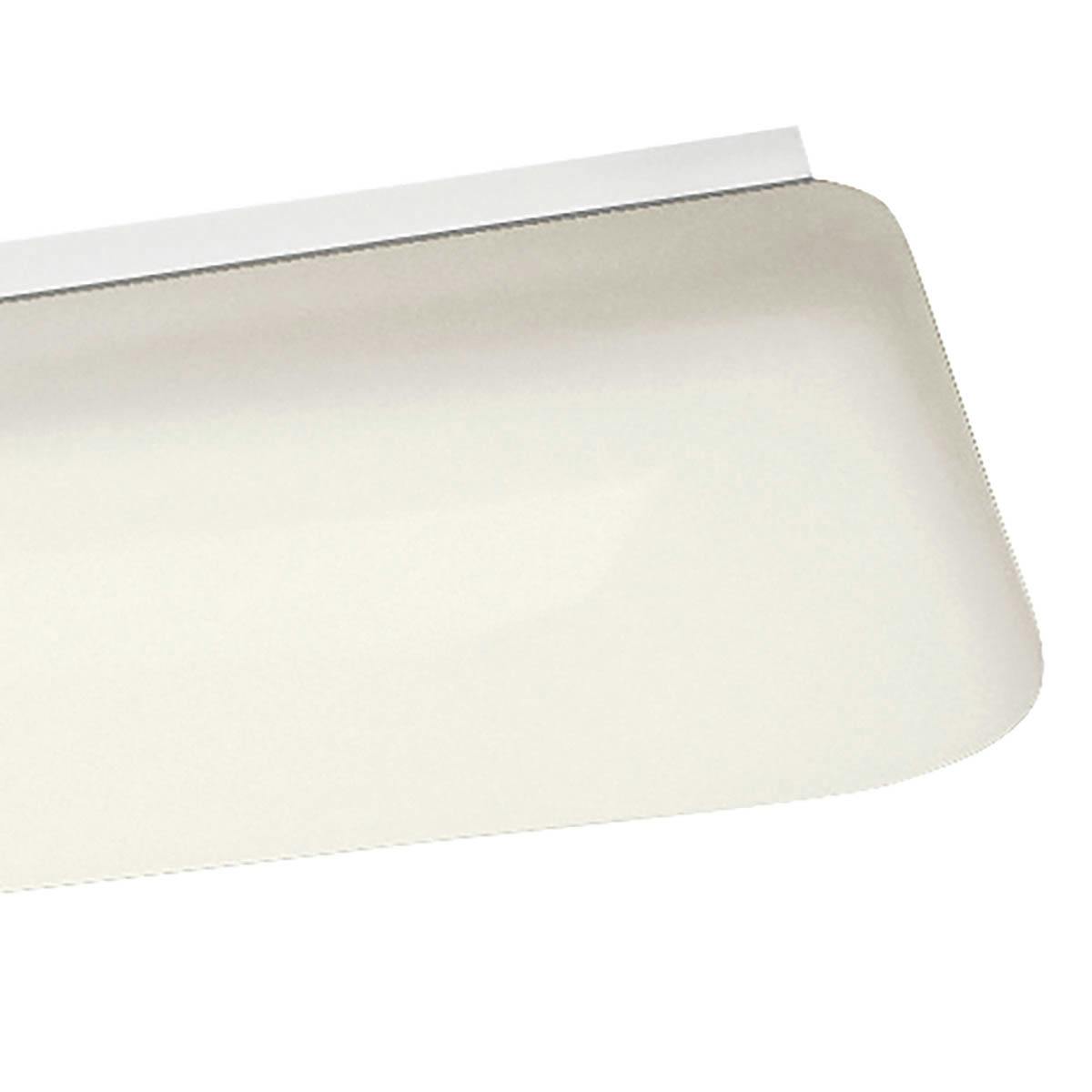 Close up of 50" 2 Light Fluorescent Linear Ceiling Light White on a white background