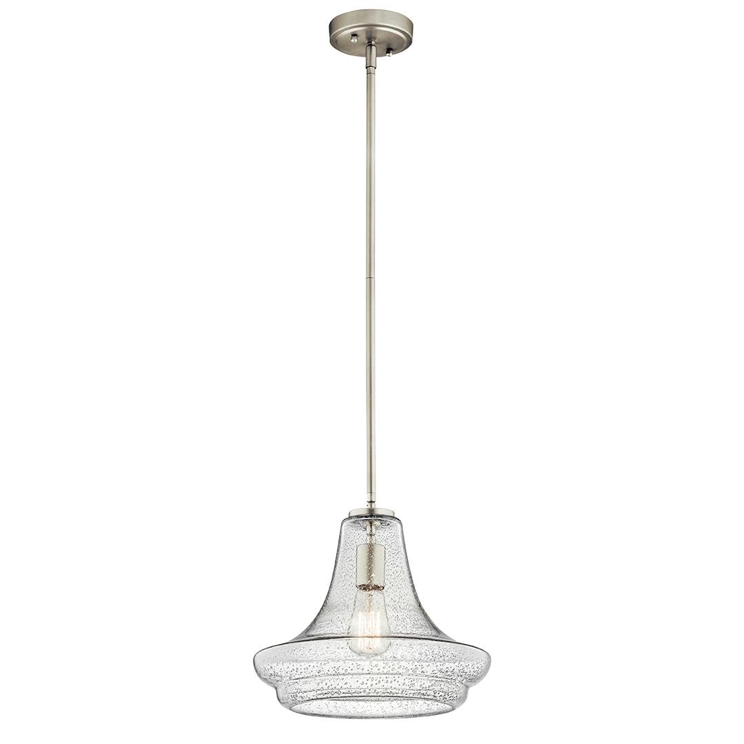 Everly 1 Light Nickel Pendant on a white background