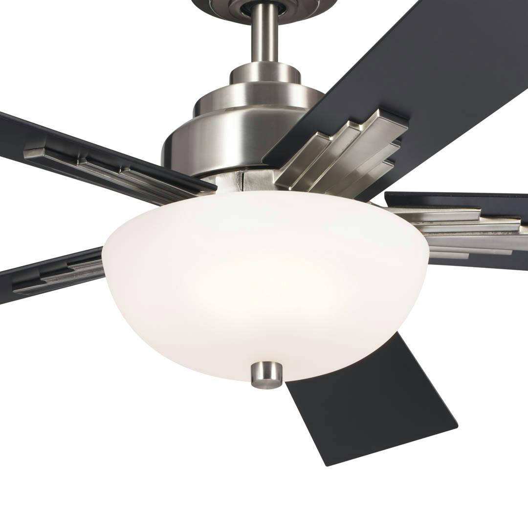 52" Vinea 5 Blade LED Indoor Ceiling Fan Brushed Stainless Steel on a white background