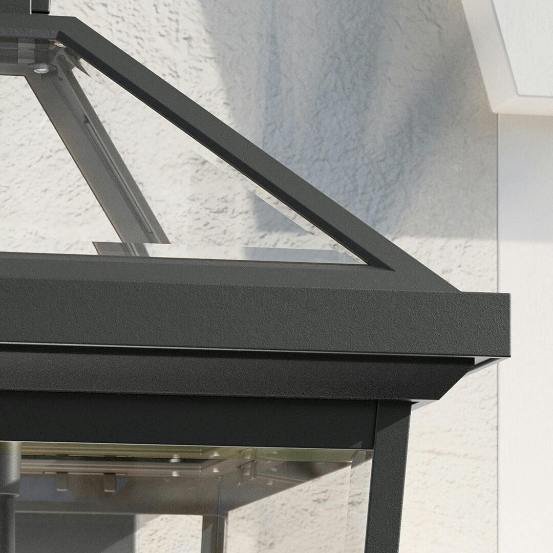 Close up of a garage with the Regence 26" 2 Light Outdoor Wall Light in Textured Black