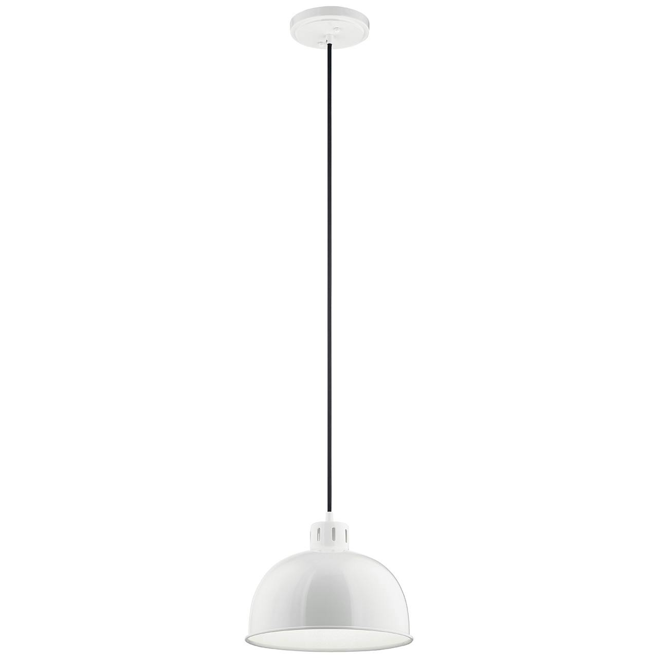Zailey™ 9" 1 Light Pendant in White on a white background
