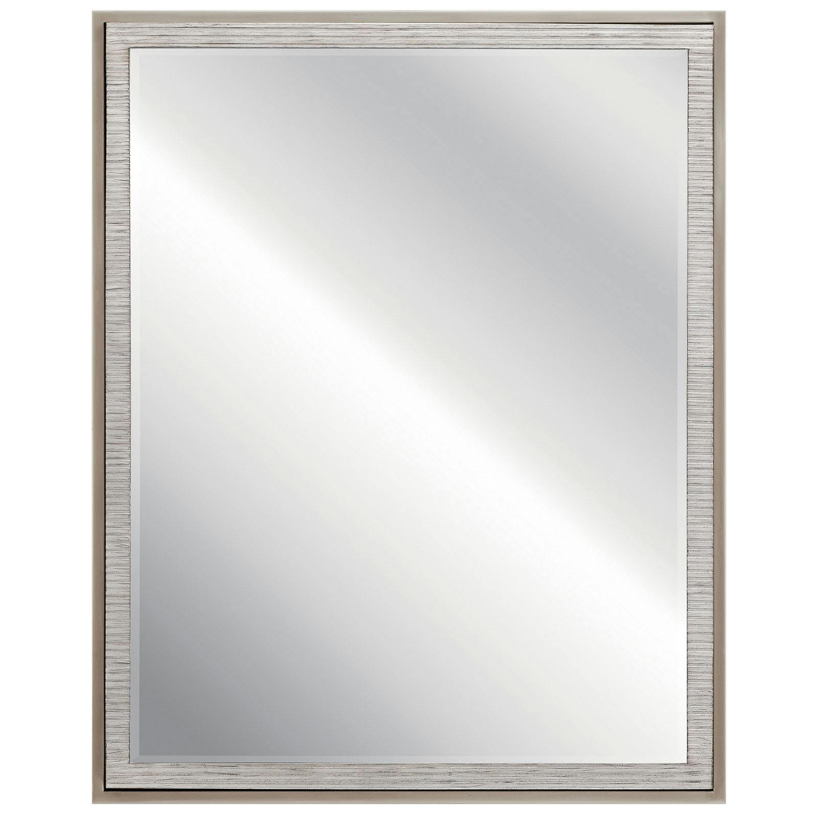 Millwright™ Mirror in Rubbed Gray on a white background
