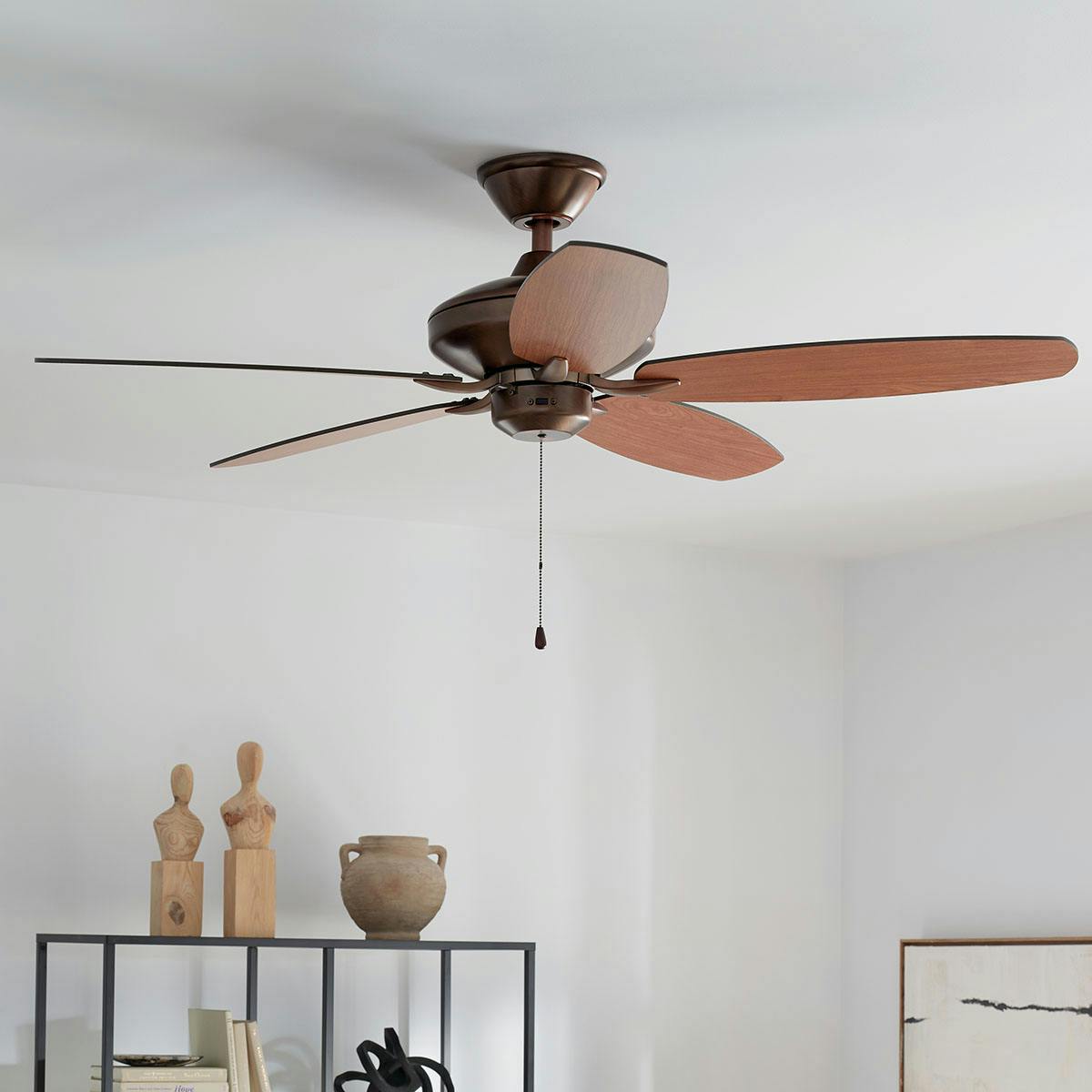 Day time living room featuring Renew ceiling fan 330164OBB