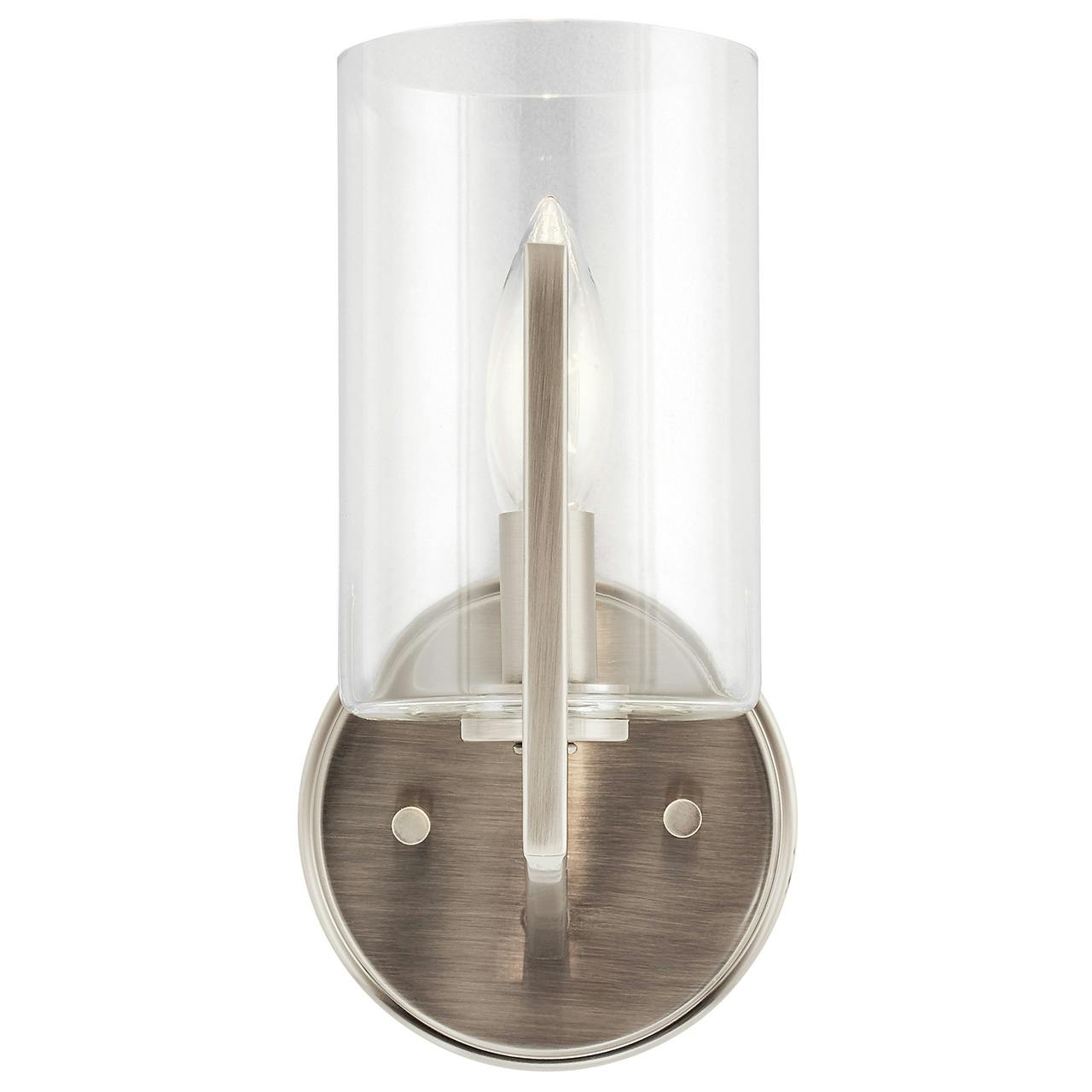 The Nye 9.75" 1 Light Sconce Pewter facing up on a white background