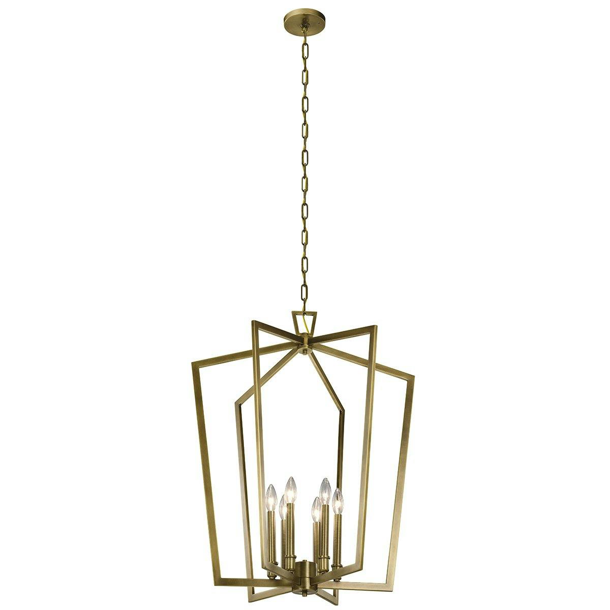 Abbotswell 32.25" Chandelier Brass on a white background