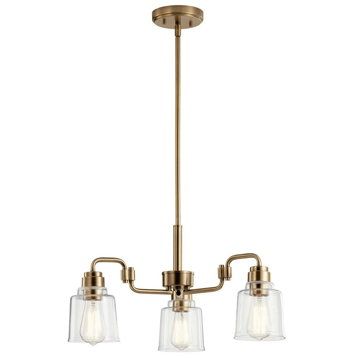 Aivian 23" Chandelier Brass Finish on a white background