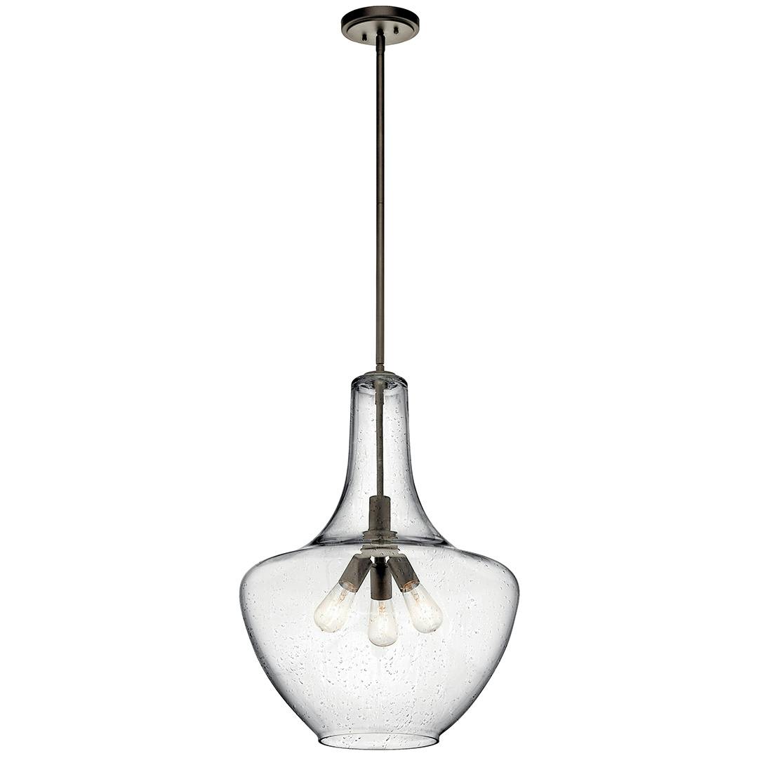 Everly 27.5" 3 Light Pendant Olde Bronze on a white background