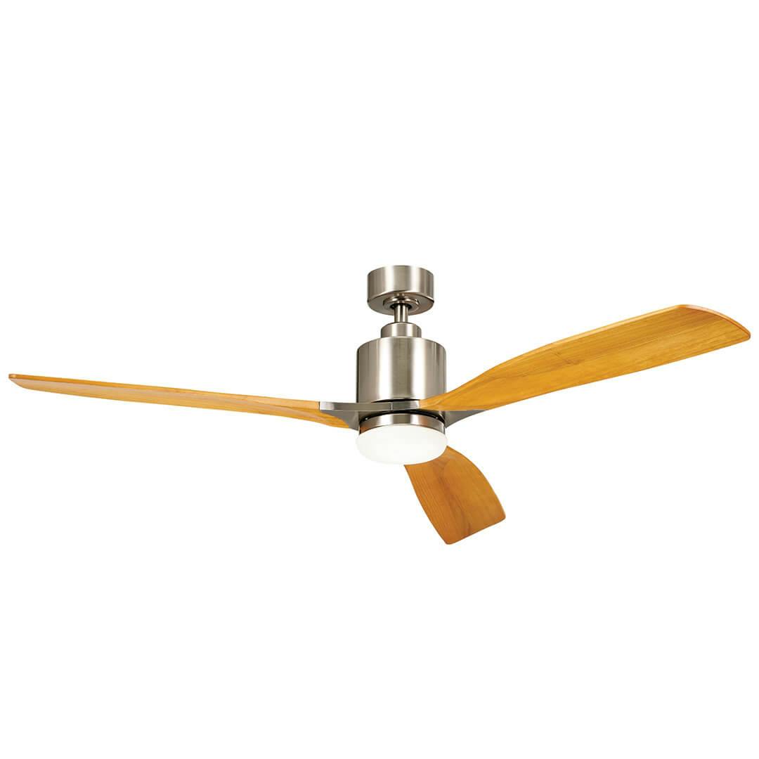 60" Ridley II Ceiling Fan Brushed Stainless Steel on a white background