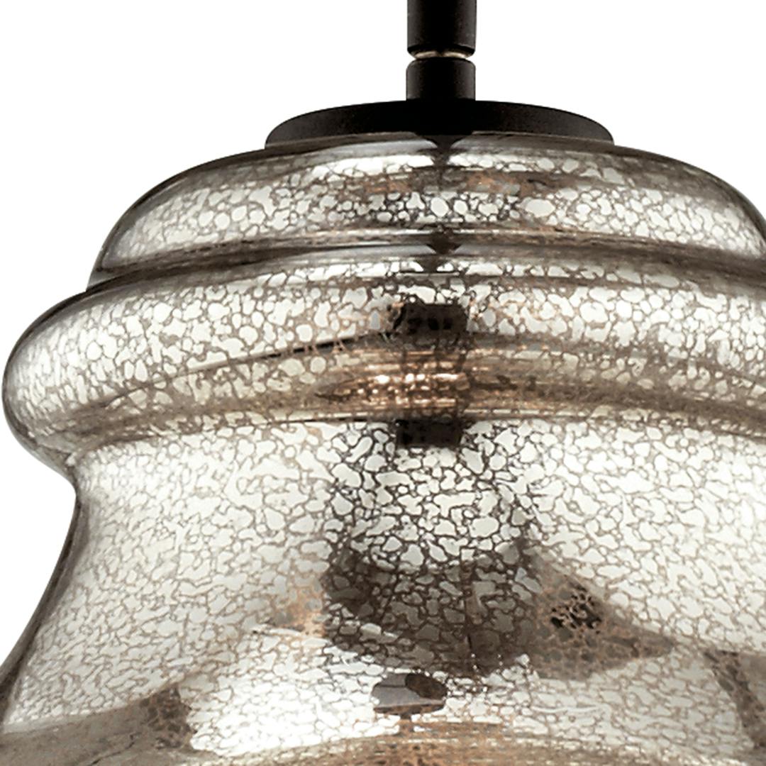 Everly™ 10.25" 1 Light Pendant Mercury Glass Olde Bronze® on a white background