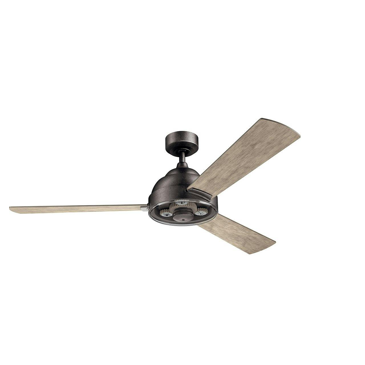 Pinion 60" Fan Anvil Iron and Gray Blades on a white background