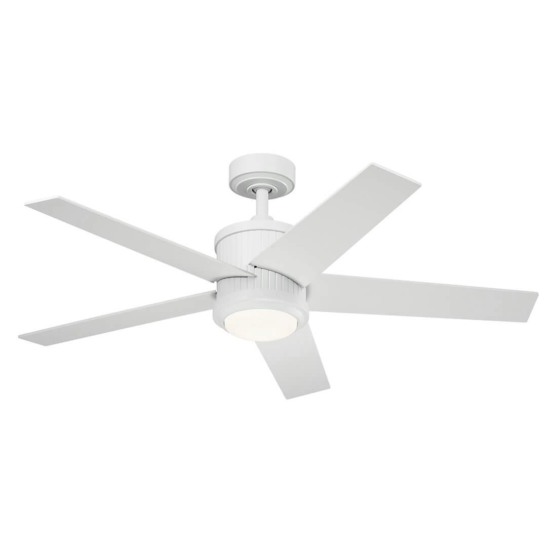 48" Brahm Ceiling Fan Matte White on a white background