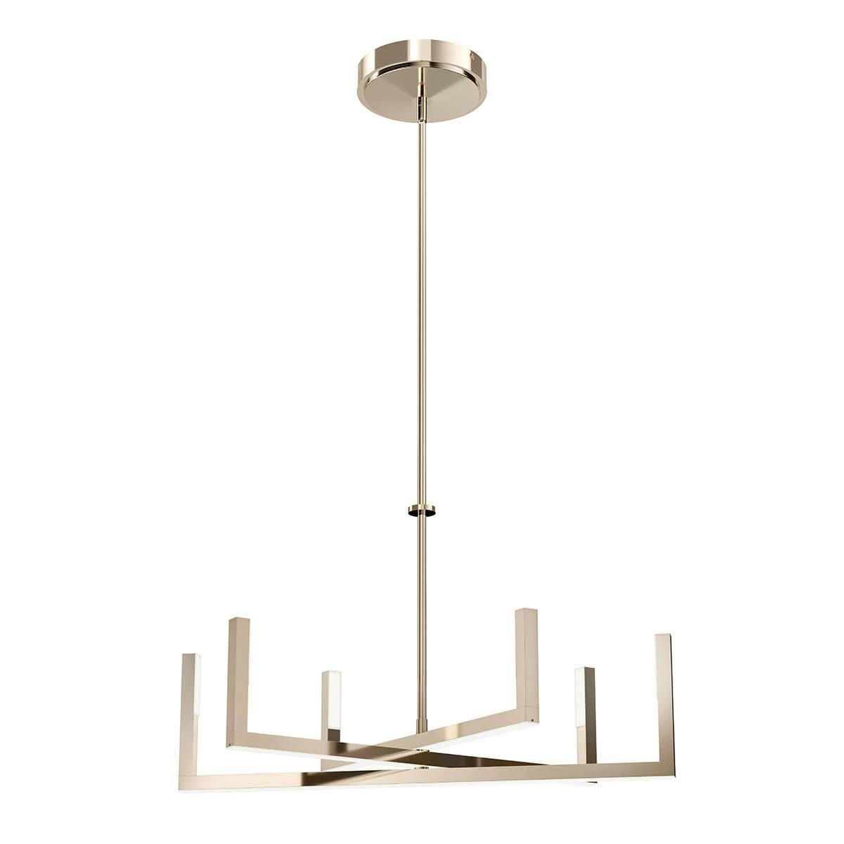 Priam LED Chandelier Polished Nickel on a white background