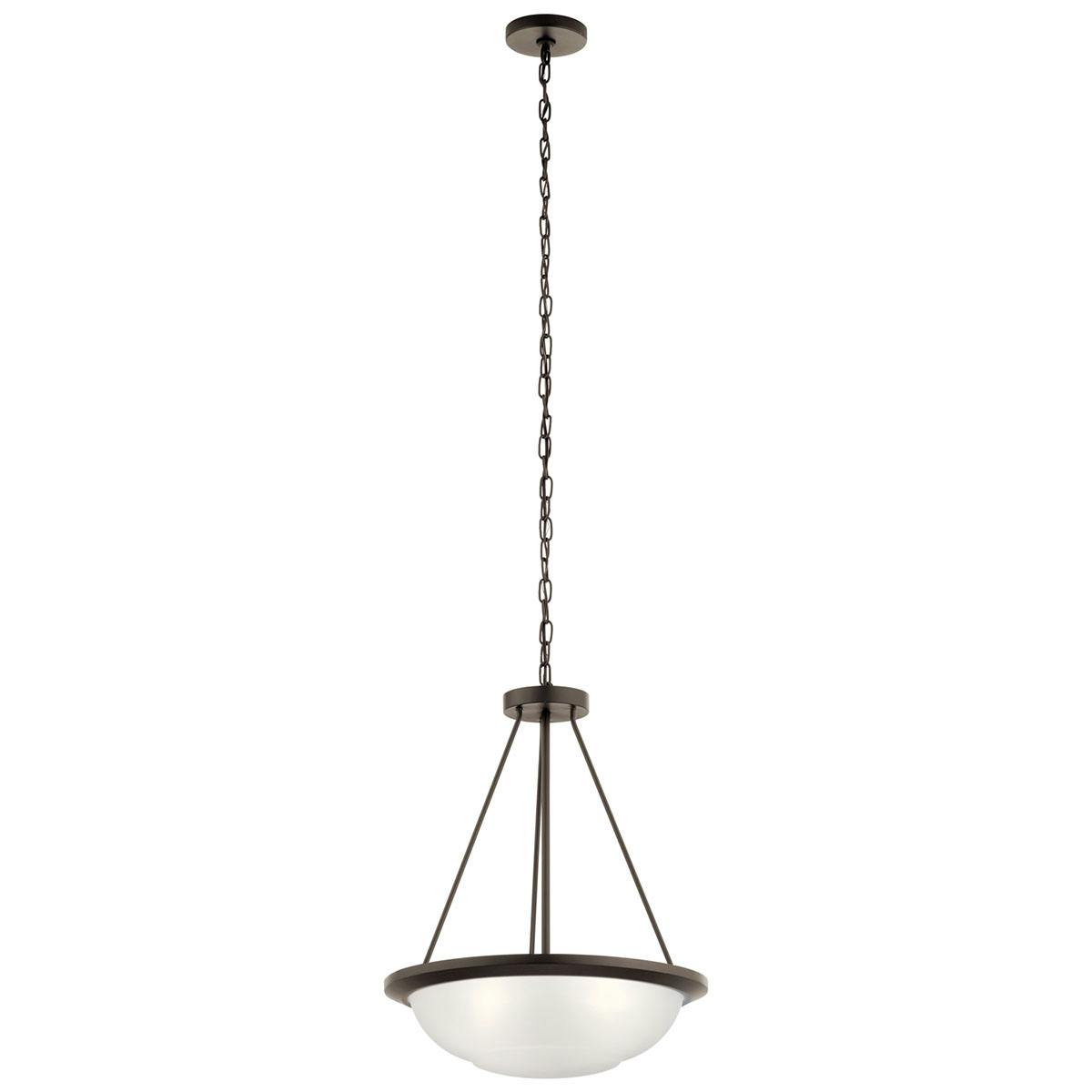 Ritson 3 Light Inverted Pendant Bronze on a white background