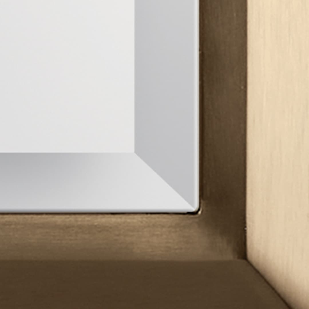 Close up of the 24" Rectangular Mirror in Champagne Bronze