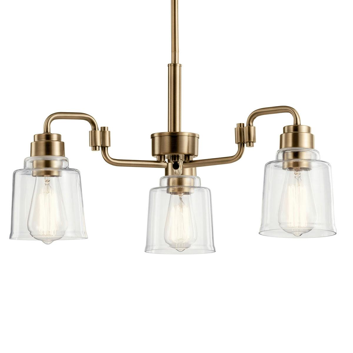 Aivian 23" Chandelier Brass Finish without the canopy on a white background
