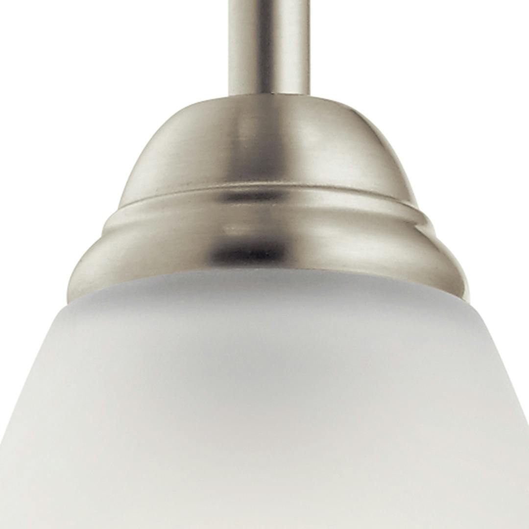 Jolie 4.75" 1 LED Bulb Mini Pendant Nickel on a white background detail