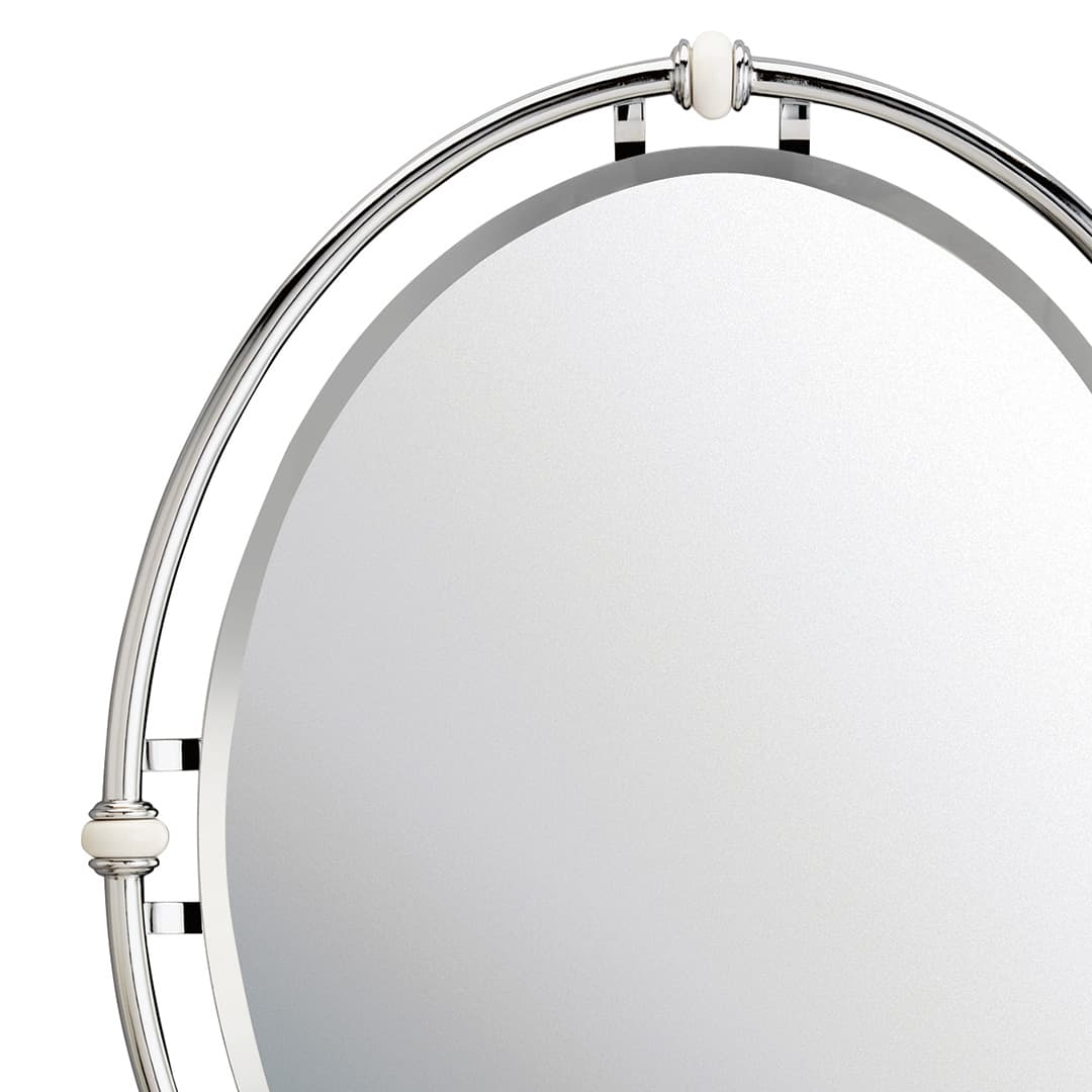 Close up of Pocelona™ Vintage Mirror Chrome on a white background