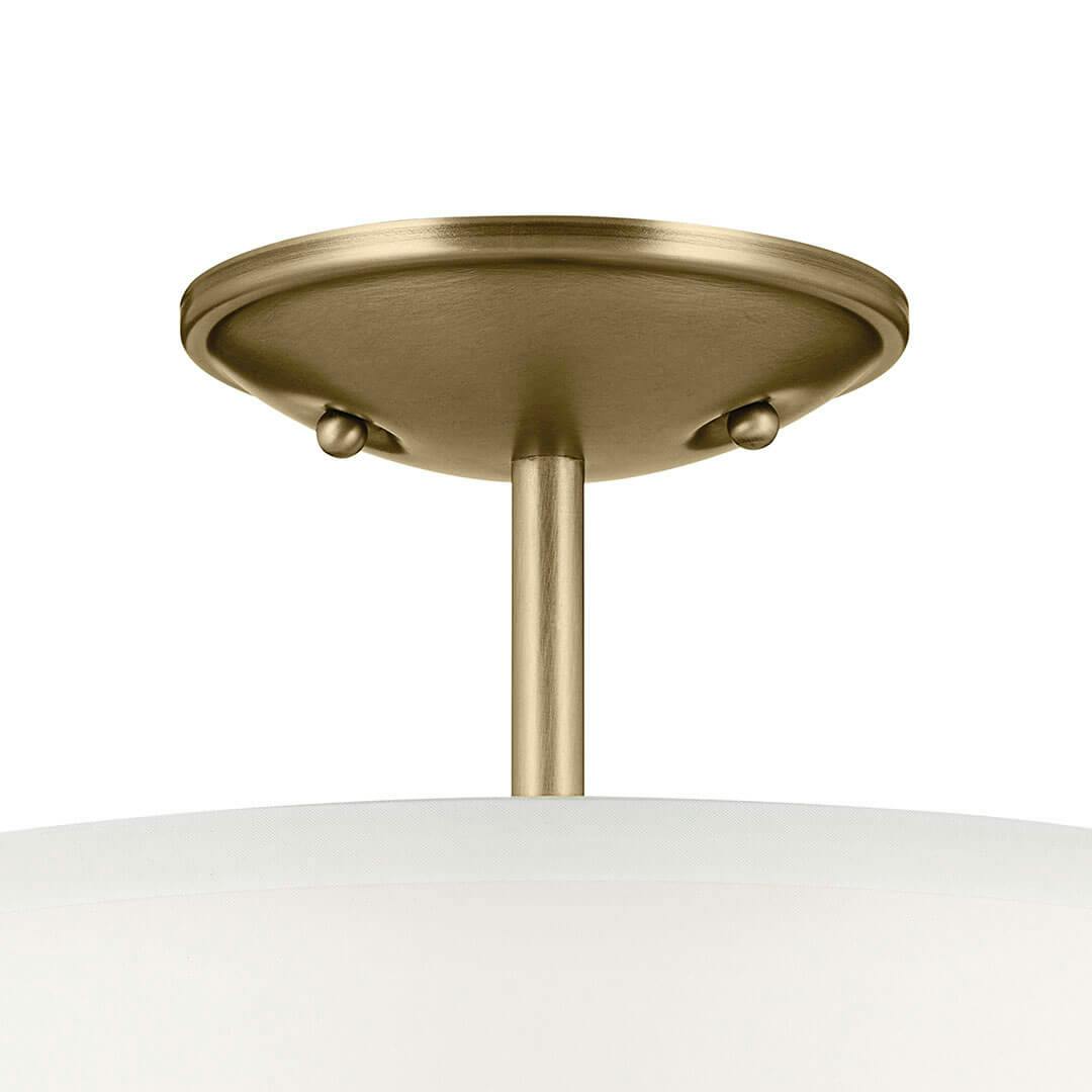 Canopy for the Shailene 10" 3-Light Small Round Semi Flush in Natural Brass on a white background