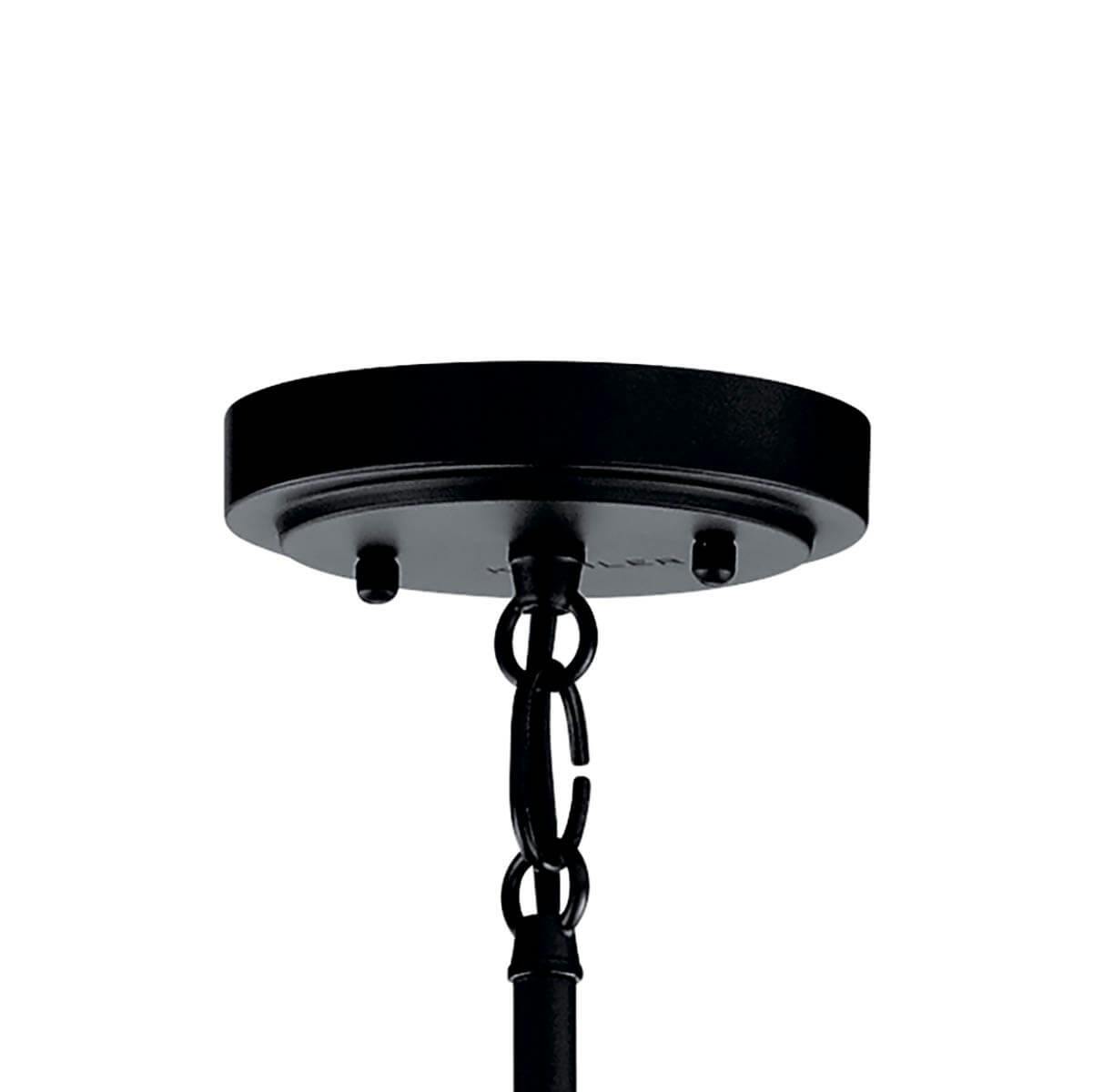 Canopy for the Samural™ 12 Light Chandelier Black on a white background