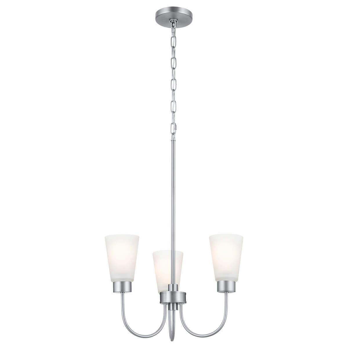 Erma 18"  Chandelier Brushed Nickel  on a white background