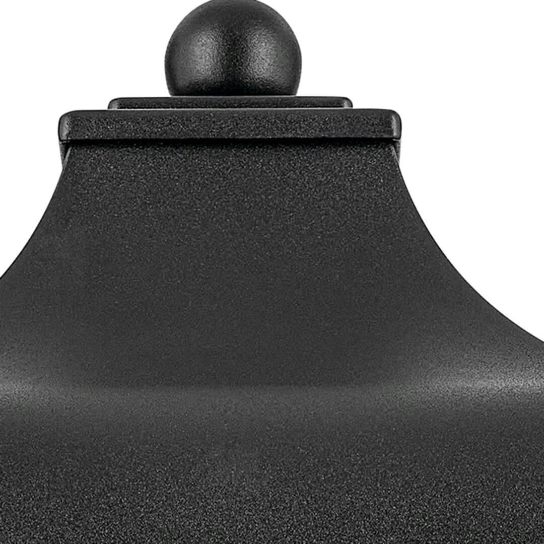 Close up view of the Forestdale 21.75" 4-Light Outdoor Post Light in Textured Black on a white background