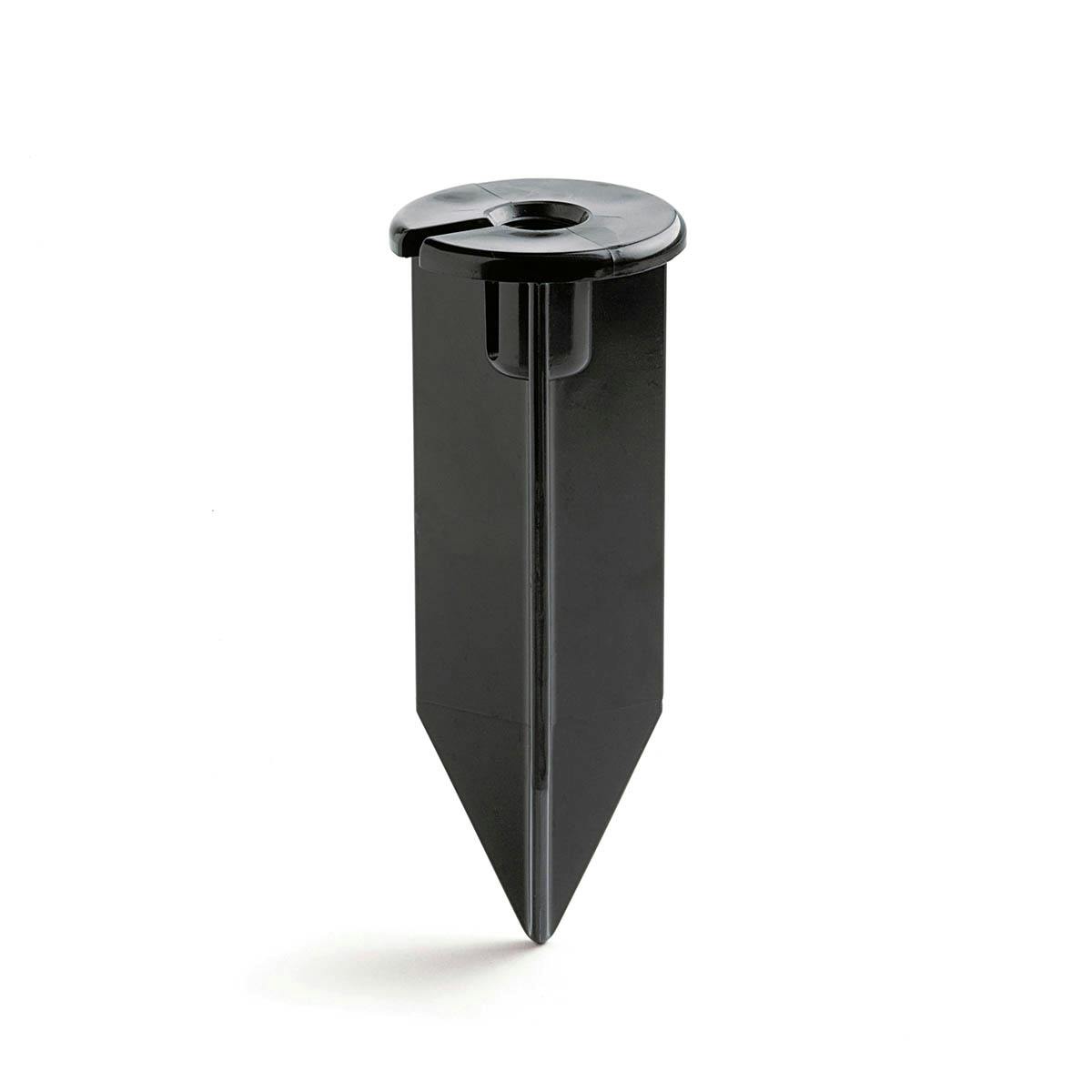 12V In-Ground Support Stake 8" Black on a white background