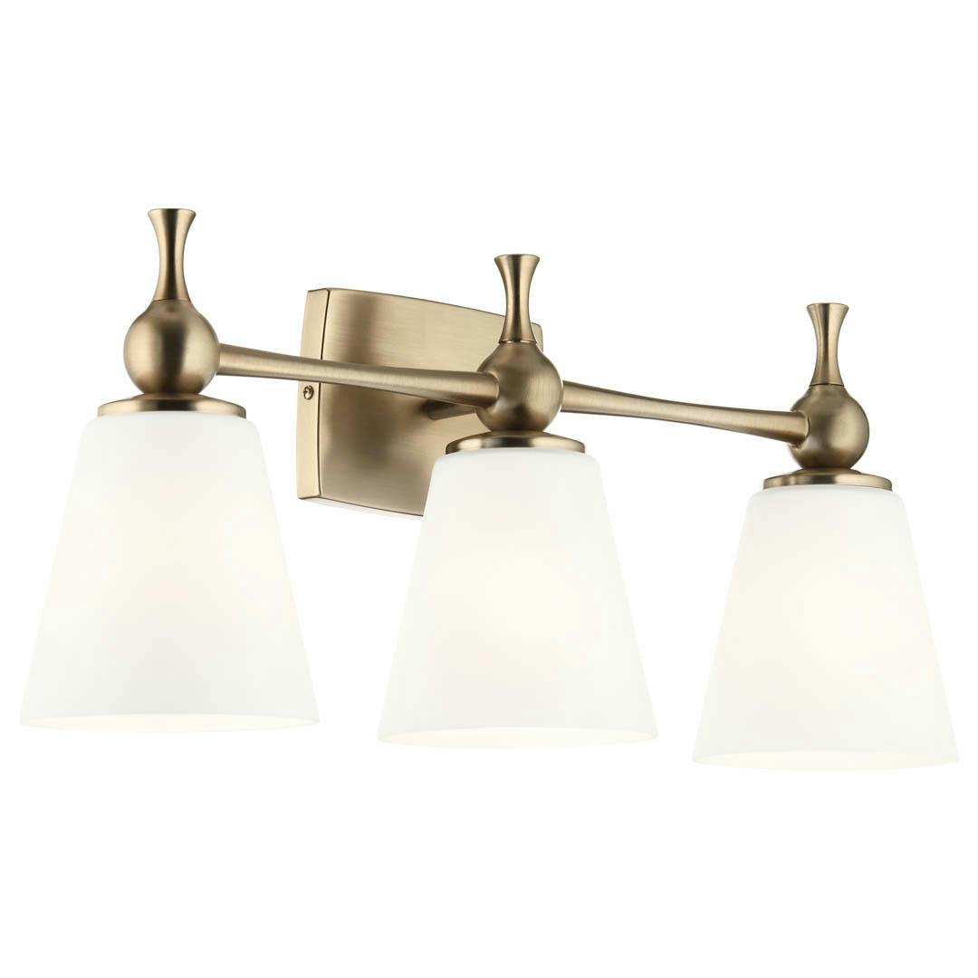 Cosabella™ 24" 3 Light Vanity Light Champagne Bronze on a white background