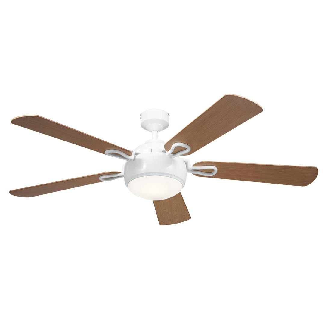 60" Humble 5 Blade LED Indoor Ceiling Fan White on a white background