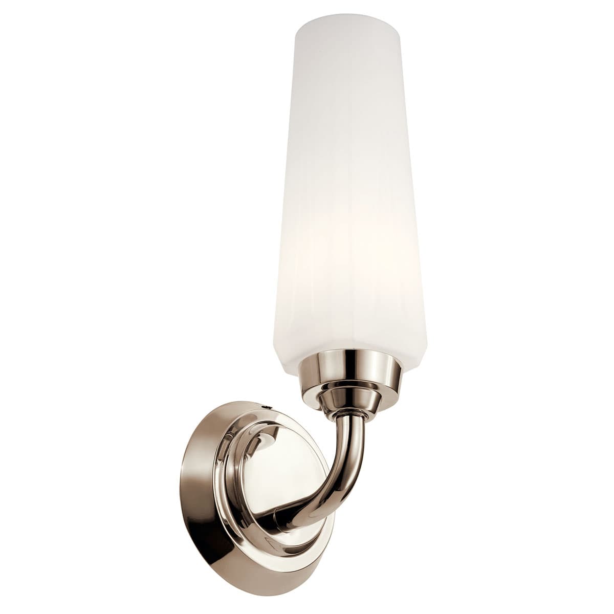 Truby 1 Light Wall Sconce Polished Nickel on a white background