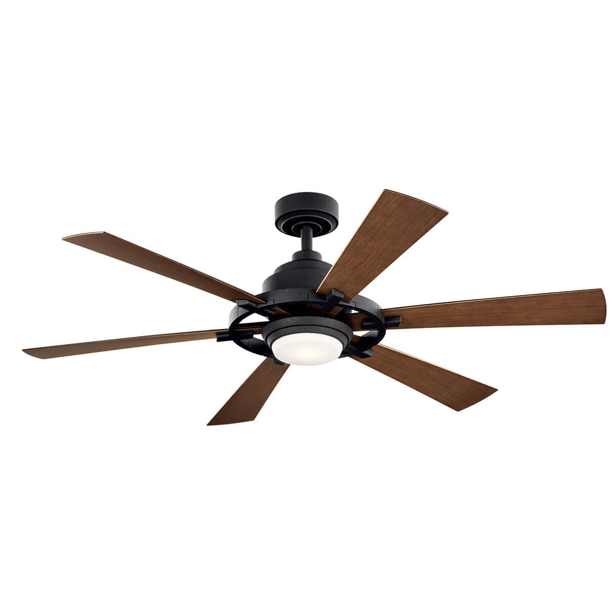 Gentry Lite LED 52" Ceiling Fan Black on a white background