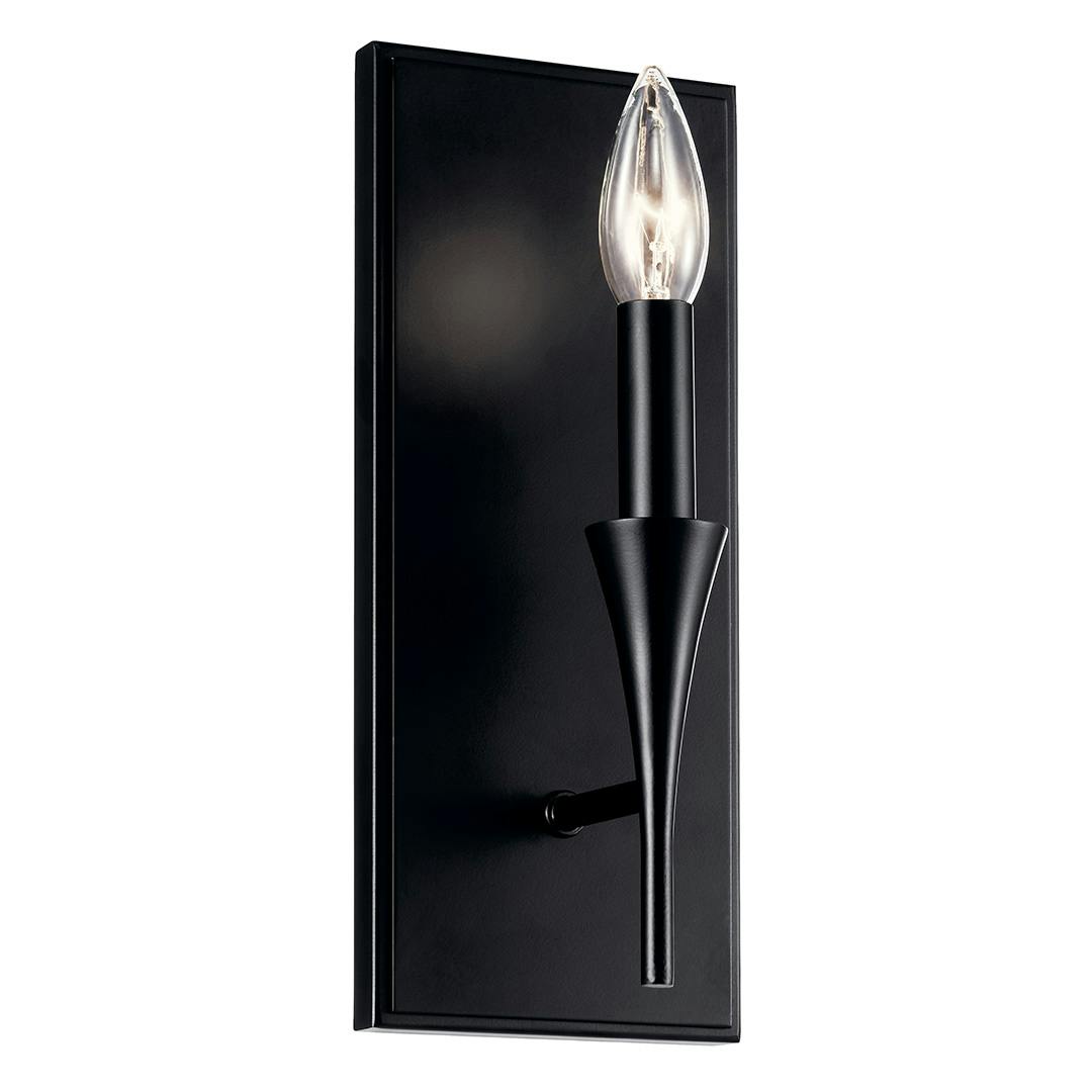 The Alvaro 11.5 Inch 1 Light Wall Sconce in Black on a white background