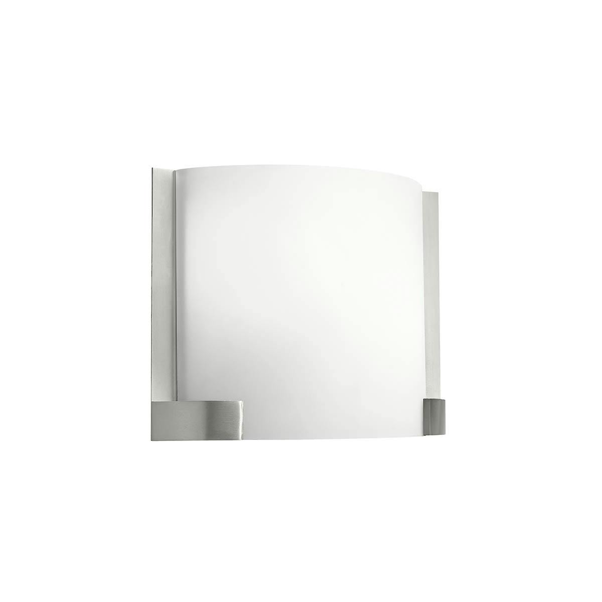 Nobu 9.5" LED Wall Sconce Brushed Nickel on a white background