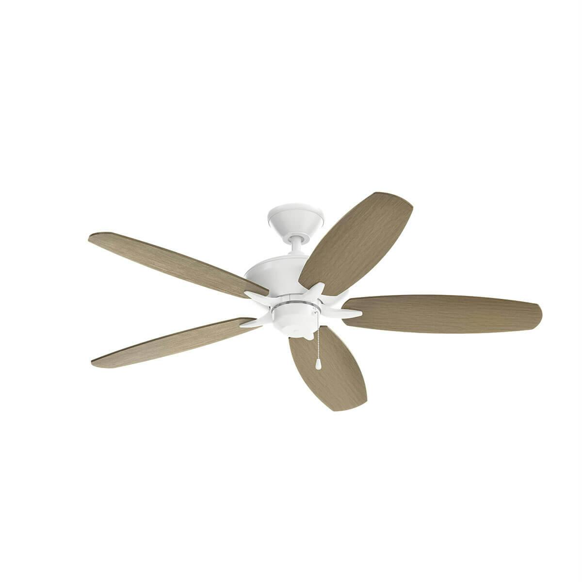 52" Renew Ceiling Fan Matte White on a white background
