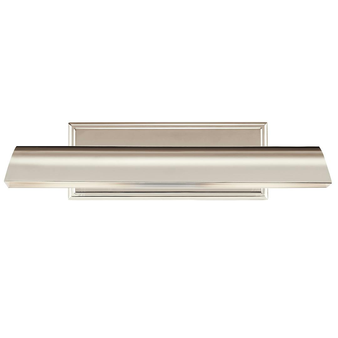 Front view of the Carston 18 Inch 2 Light Picture Light in Polished Nickel on a white background